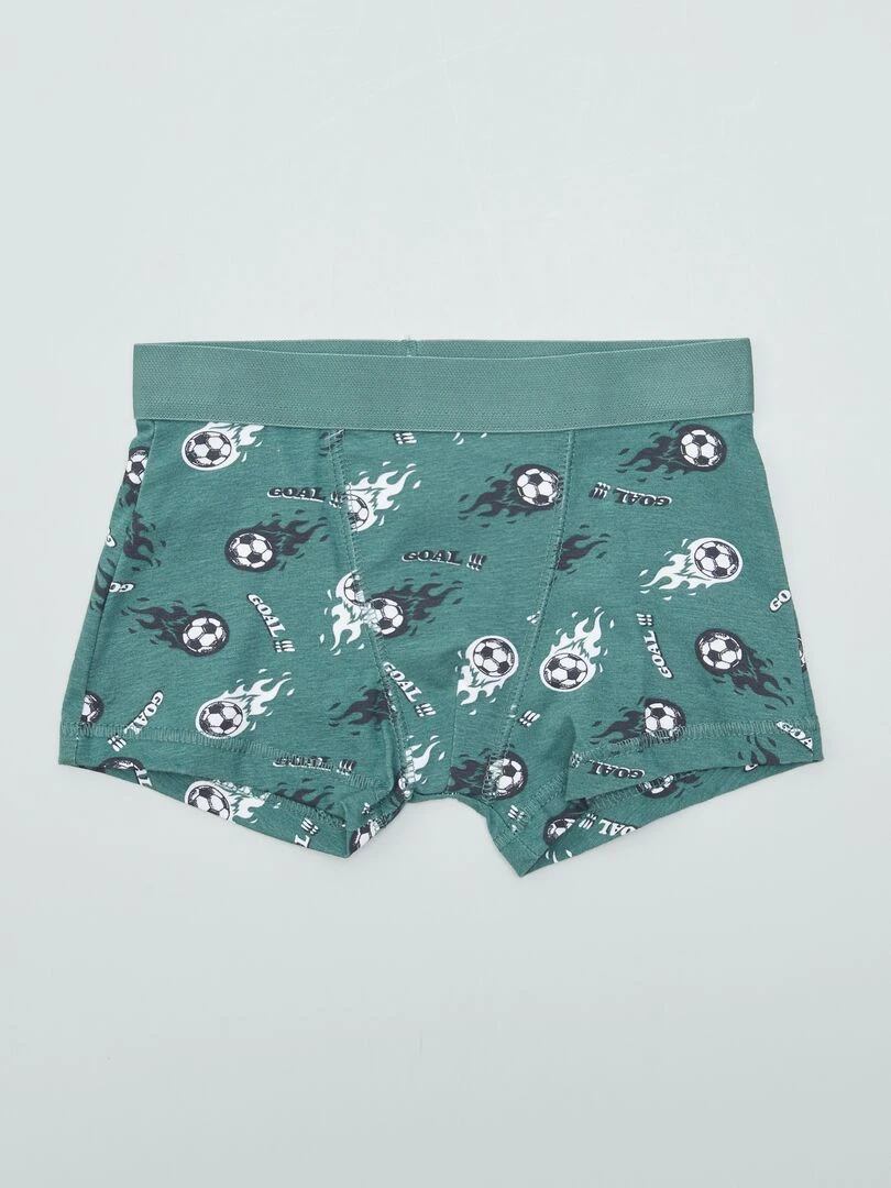 Lot de 3 boxers   Vert/gris foncé/blanc