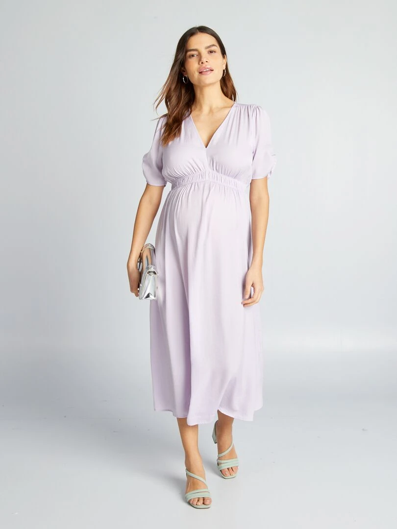 Robe de cérémonie grossesse Violet