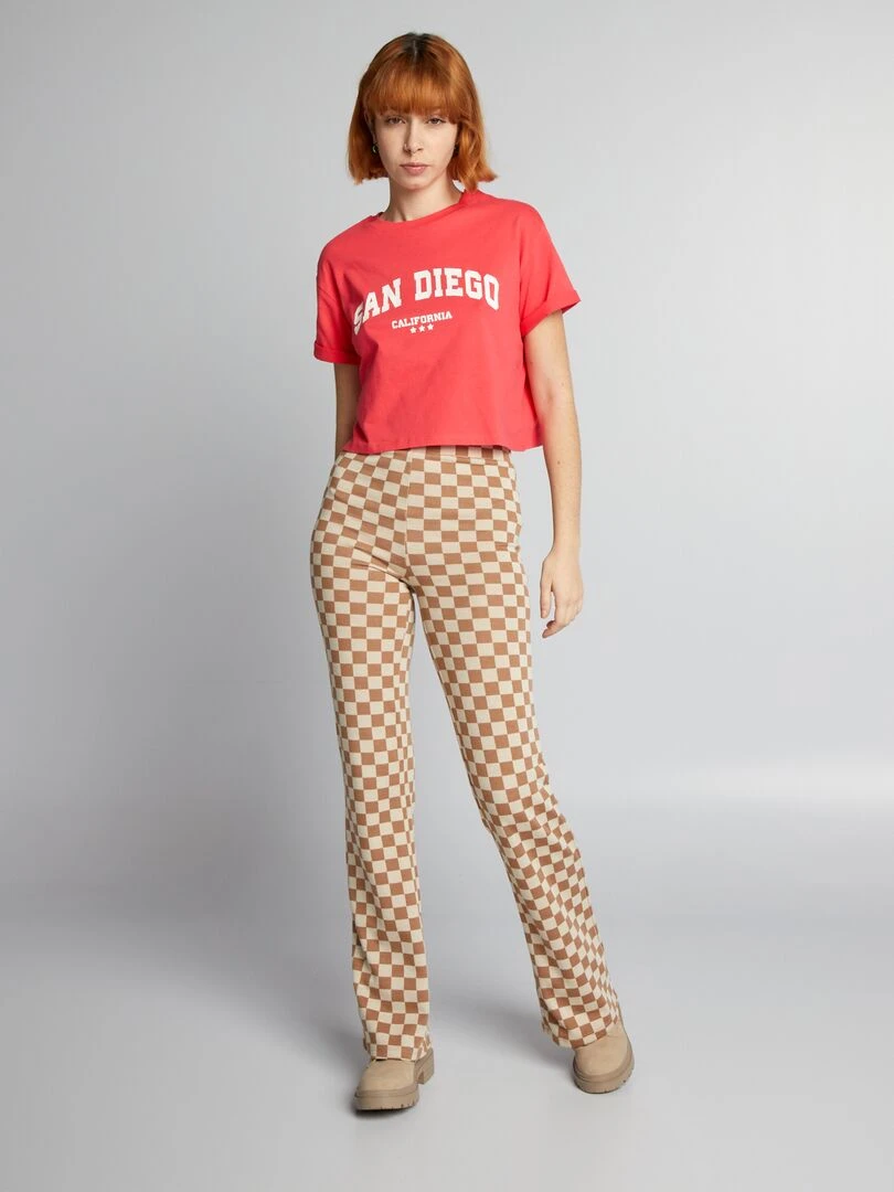 Crop top en jersey Rose