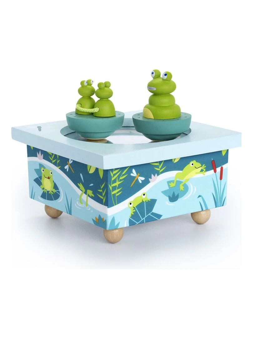 Boîte à musique magnétique famille des grenouilles (11 5 x 8 5 cm)   N/A