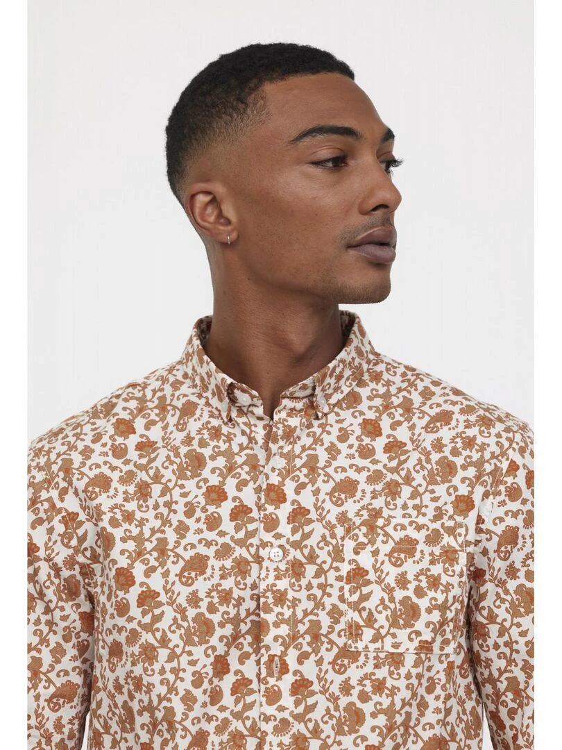 Lee Cooper   Chemise manches longues coton regular DIVIO   Beige