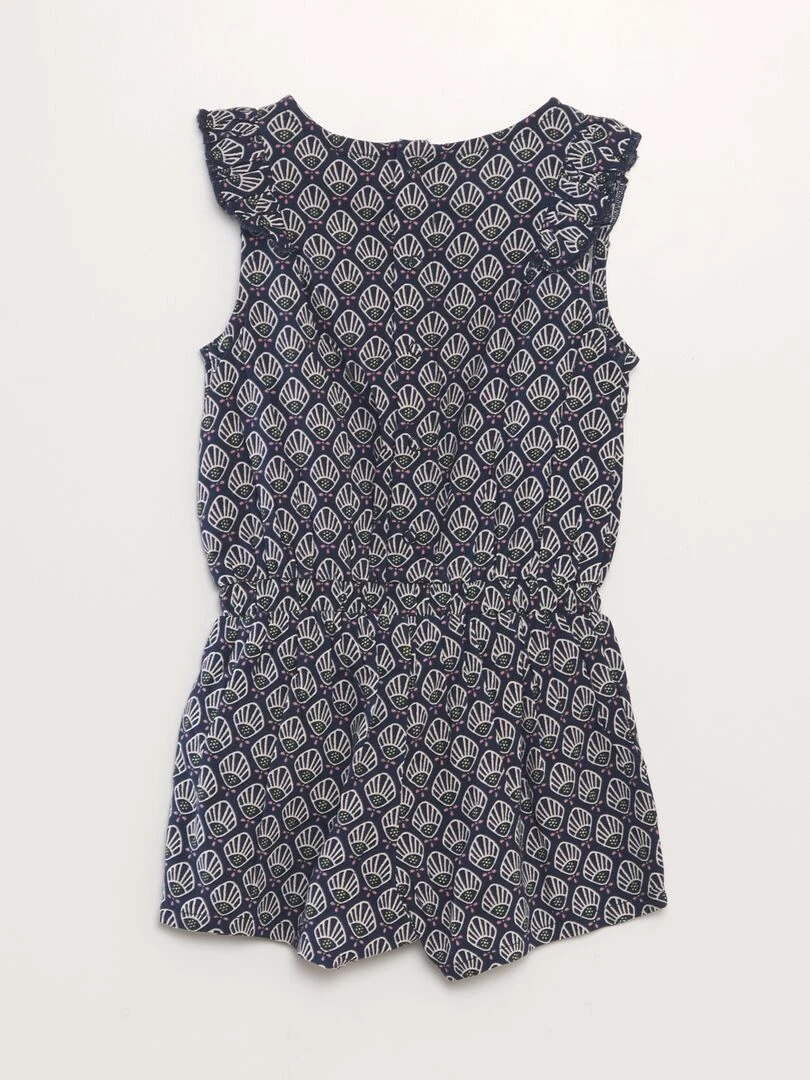 Combinaison sans manches volantée   Bleu