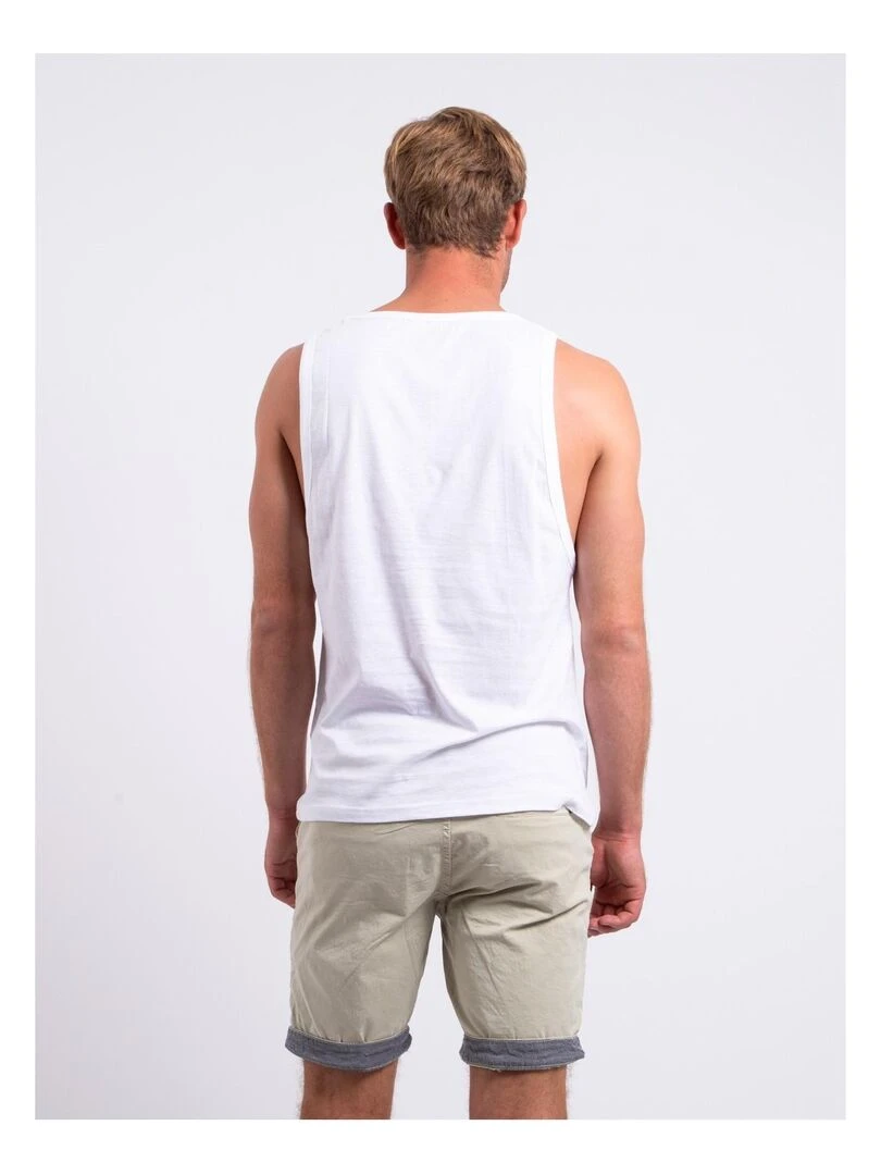 Débardeur col rond pur coton NIPAVEL   Blanc