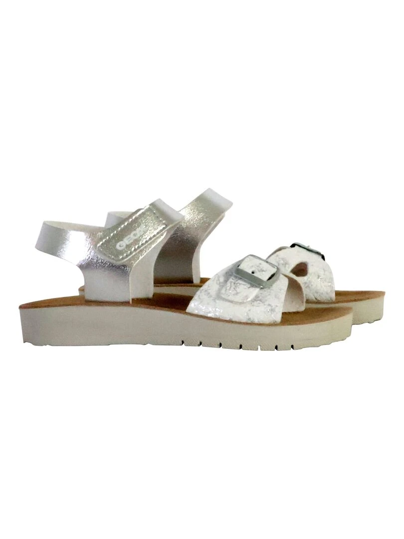 Sandales Cuir Enfant Geox Costarei   Gris