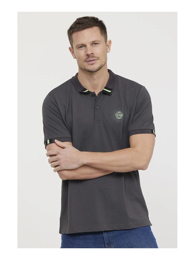 Lee Cooper   Polo manches courtes coton comfort BLUES   gris anthracite