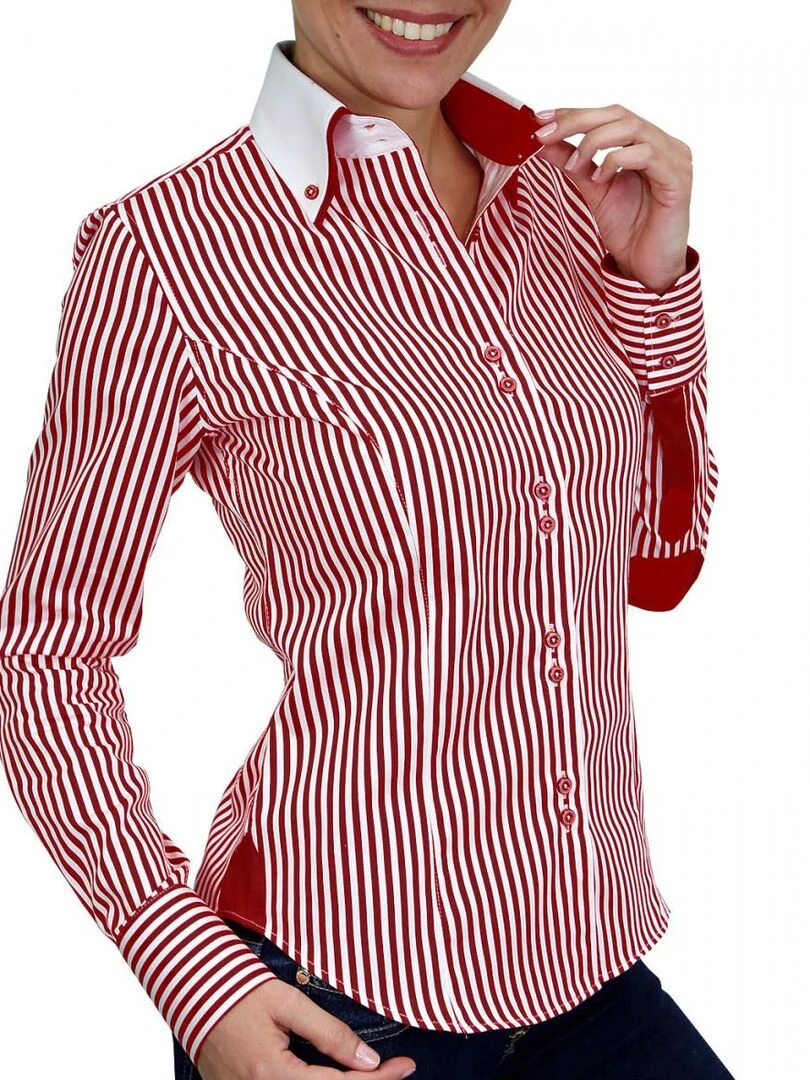 Chemise à rayures BORSALINO   Bordeaux