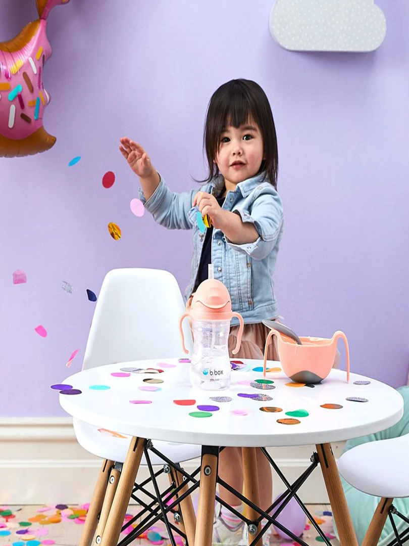 Tasse D'apprentissage Avec Paille Pondérée   Bleu