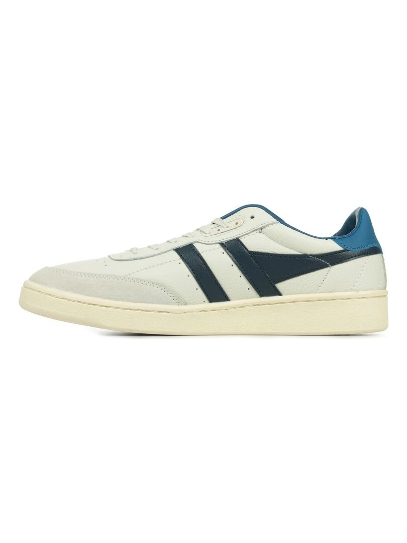 Baskets Gola Contact Leather   Blanc Bleu marine