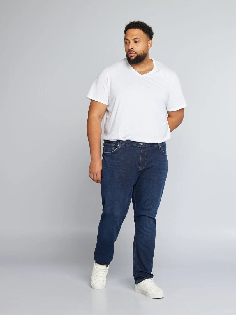 Jean slim à 5 poches L34 Bleu brut