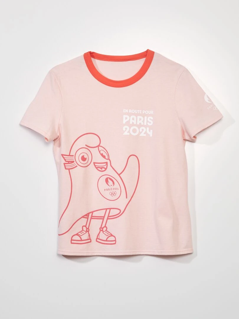 T shirt en jersey   Paris 2024   Rose