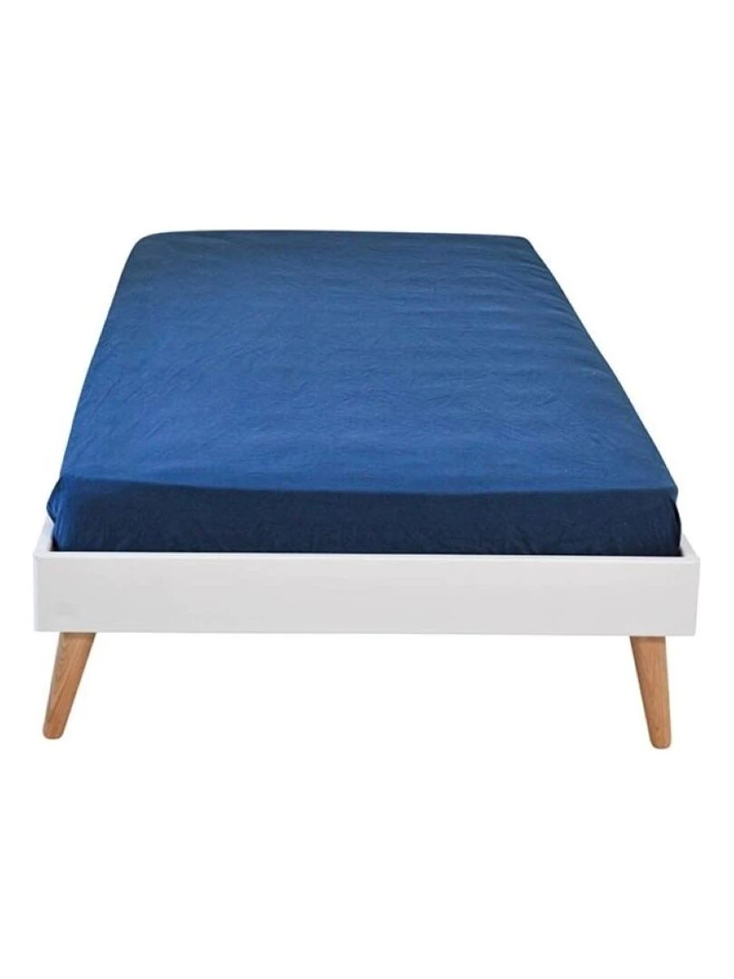 Pack lit avec pieds et matelas Doris   AKITEN RETAIL   Blanc Blanc