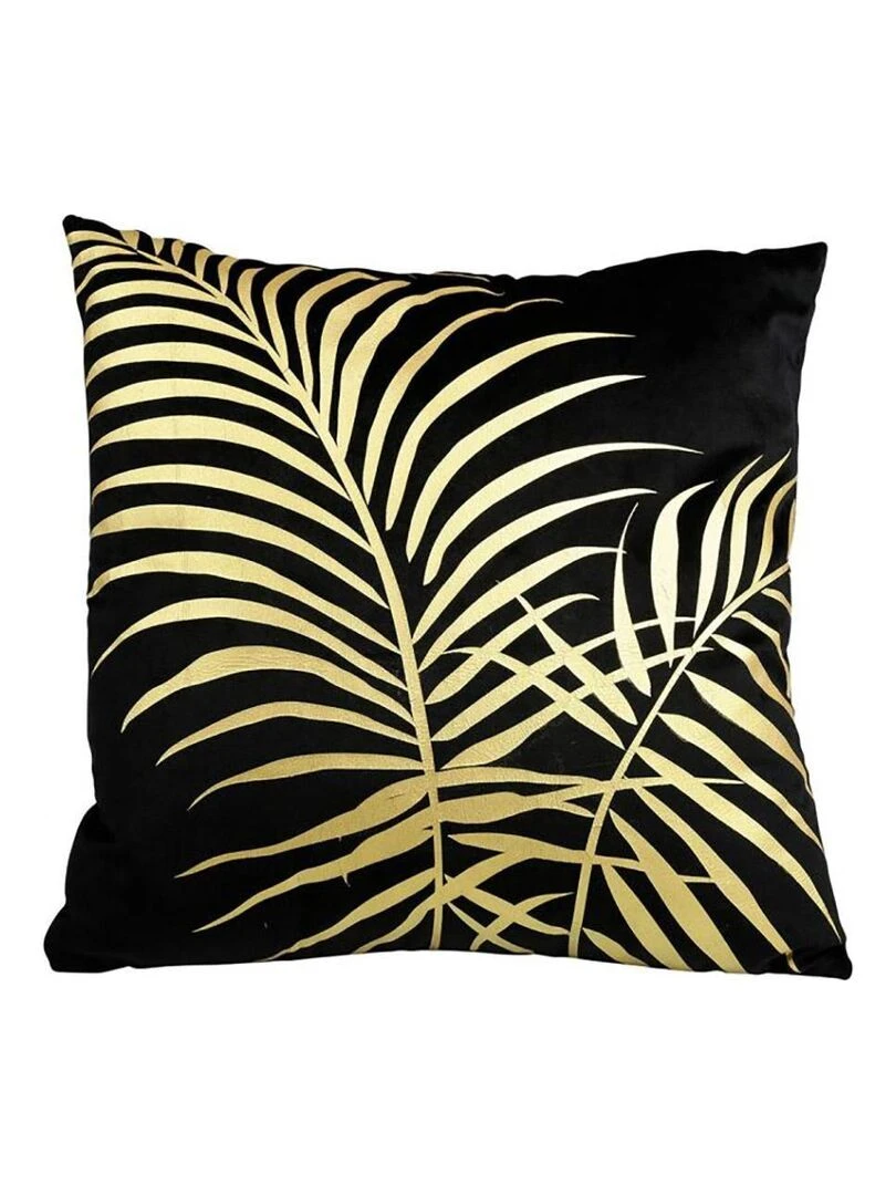 Housse de coussin 40x40 cm Palm black Noir