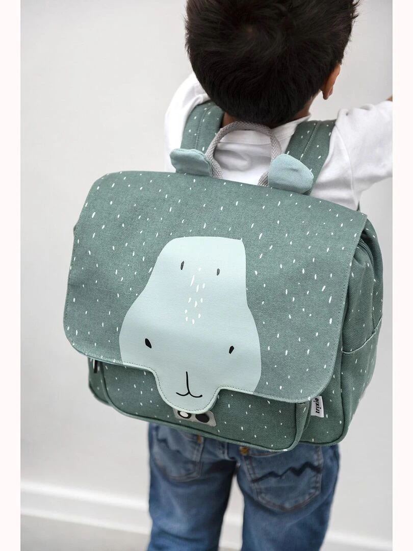 Cartable maternelle hippopotame Mr. Hippo   Bleu