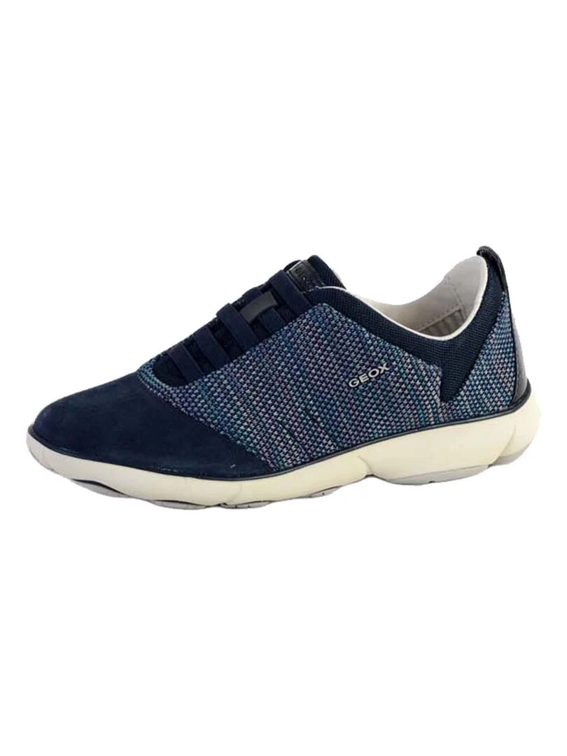Basket Geox D Nebula. C KNITT.TEXT. + SUEDE Bleu