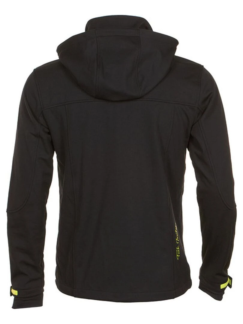Blouson softshell garçon ECANNE PEAK MOUNTAIN Noir Jaune