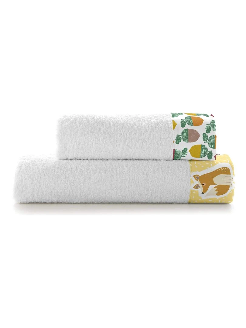 Lot de serviettes Harvestwood "Happyfriday" Blanc