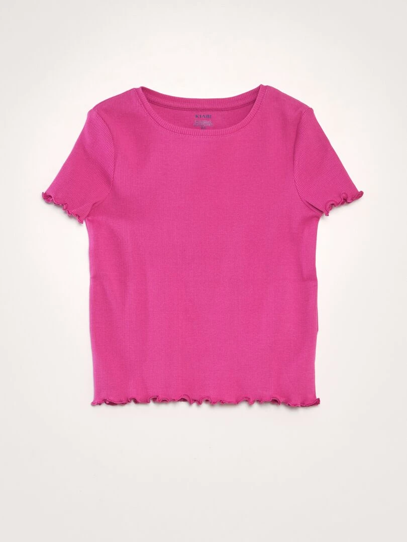 T shirt côtelé ROSE