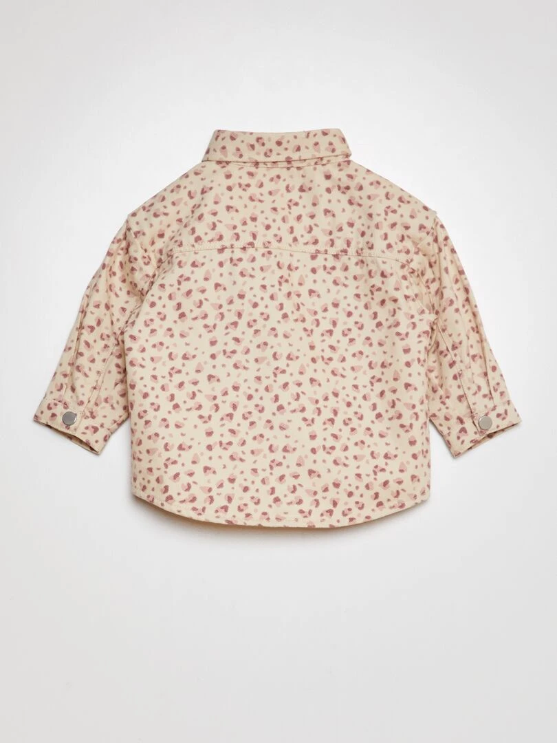 Surchemise imprimée en coton Rose