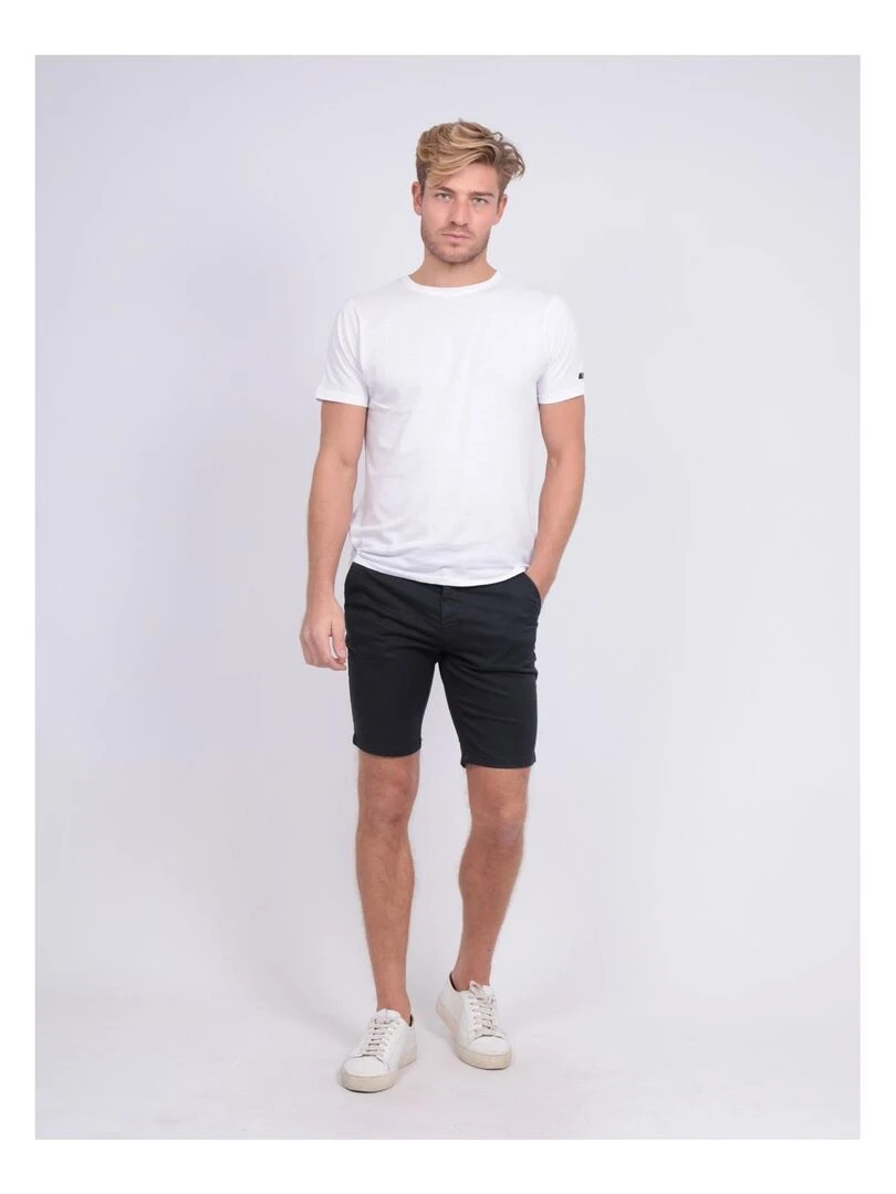 Bermuda chino slim BERKLEY   Bleu marine