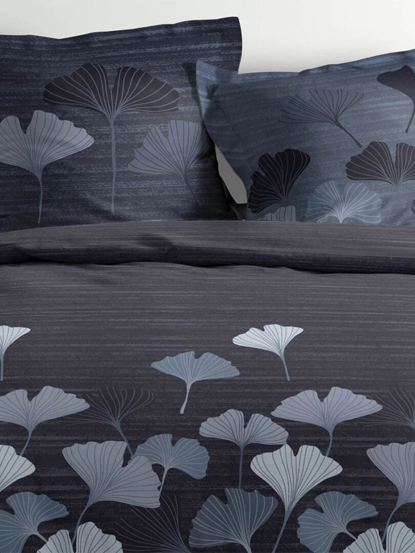 Housse de couette 240x260 + 2 taies Alix coton percale 78 fils Gris