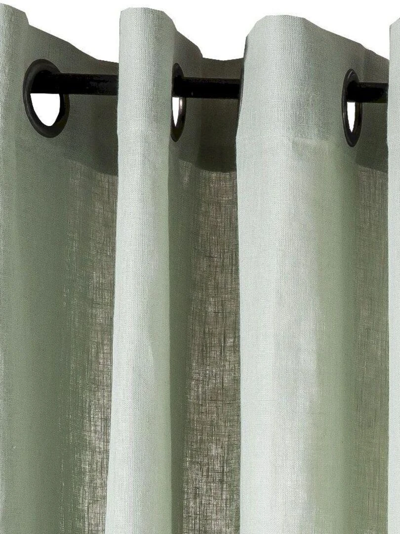 Rideau en lin avec œillets 'Deko&co'   Vert d'eau