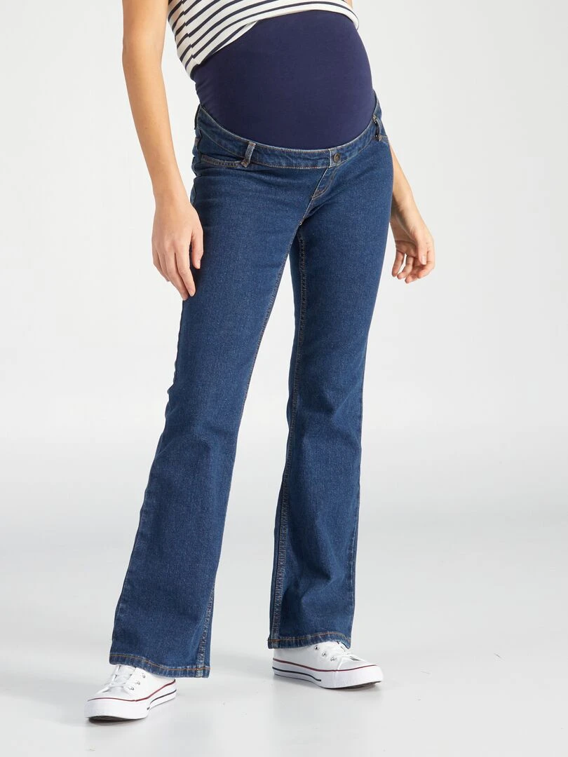 Jean grossesse coupe flare   Bleu foncé