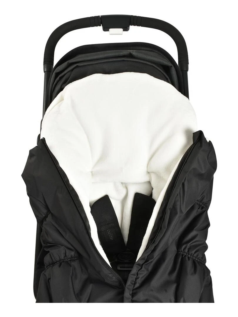 Chancelière poussette noir polaire blanche (6 24 mois)   Noir
