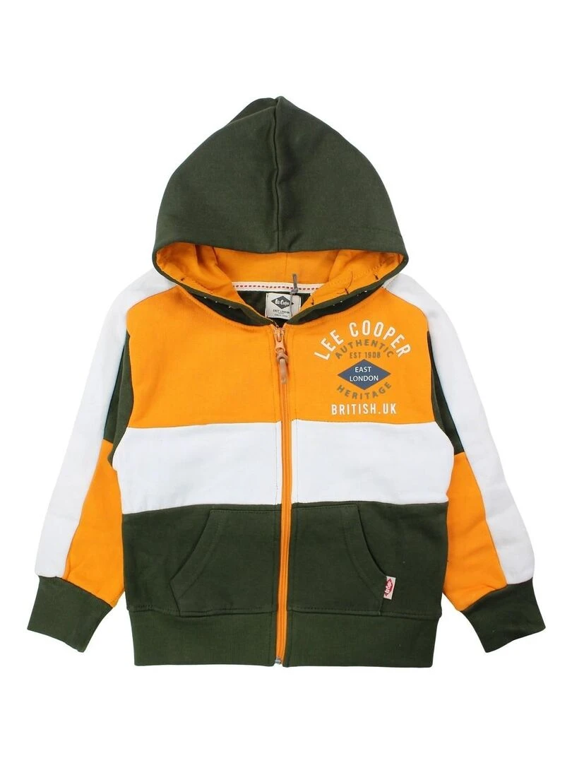Lee Cooper Veste garçon imprimé logo en coton Orange
