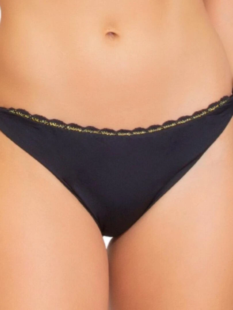 Bas de bikini à nouettes Casa Di Bambole Noir