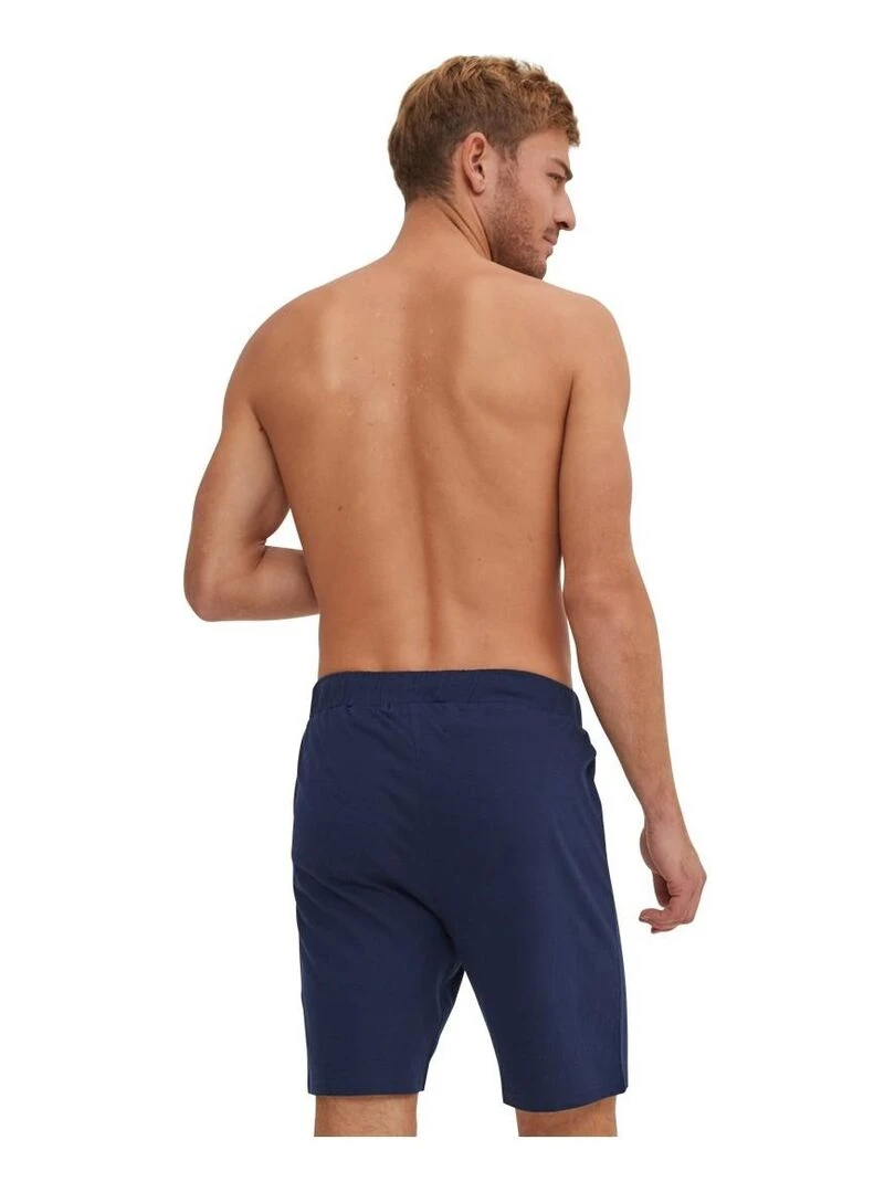 Ensemble Pyjama court Tshirt col V homme en coton Serge Blanco   Bleu
