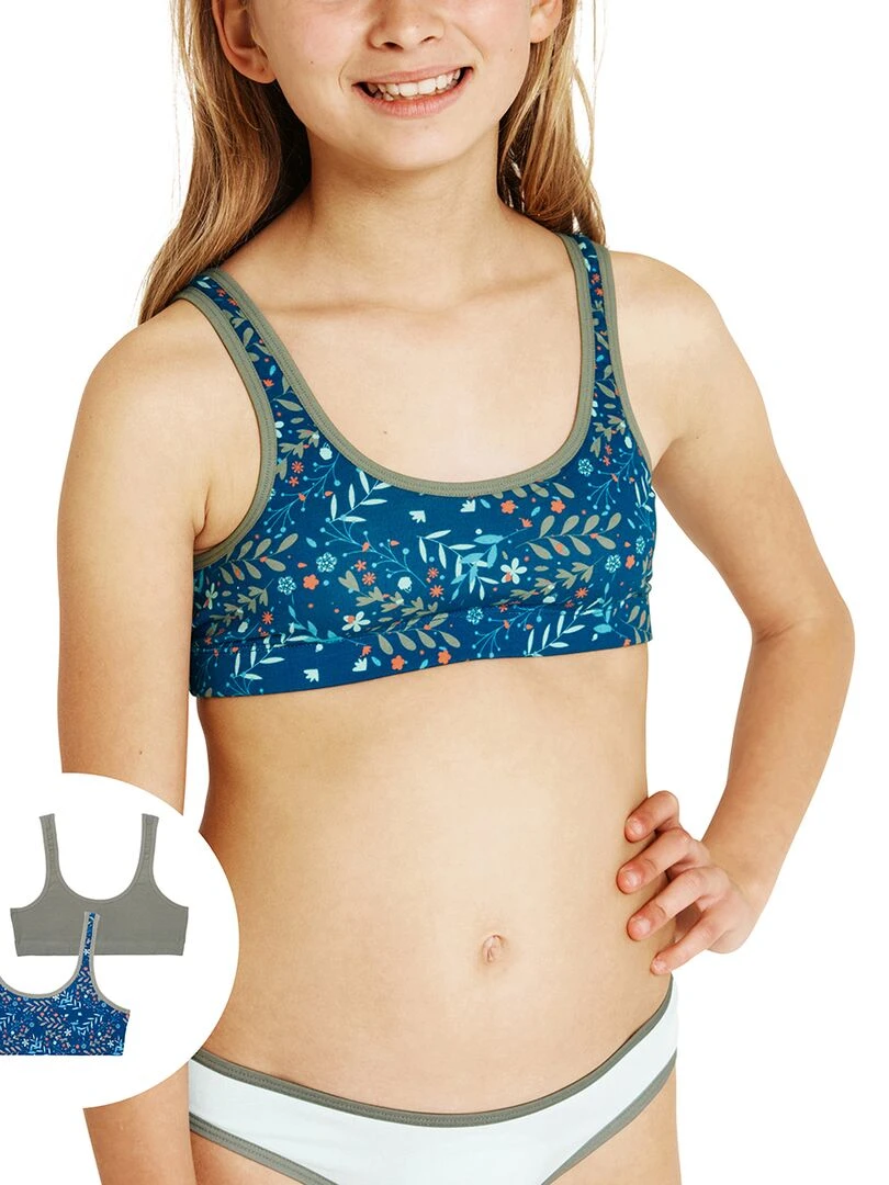 Lot de 2 brassières fille Mode Girl by Vert