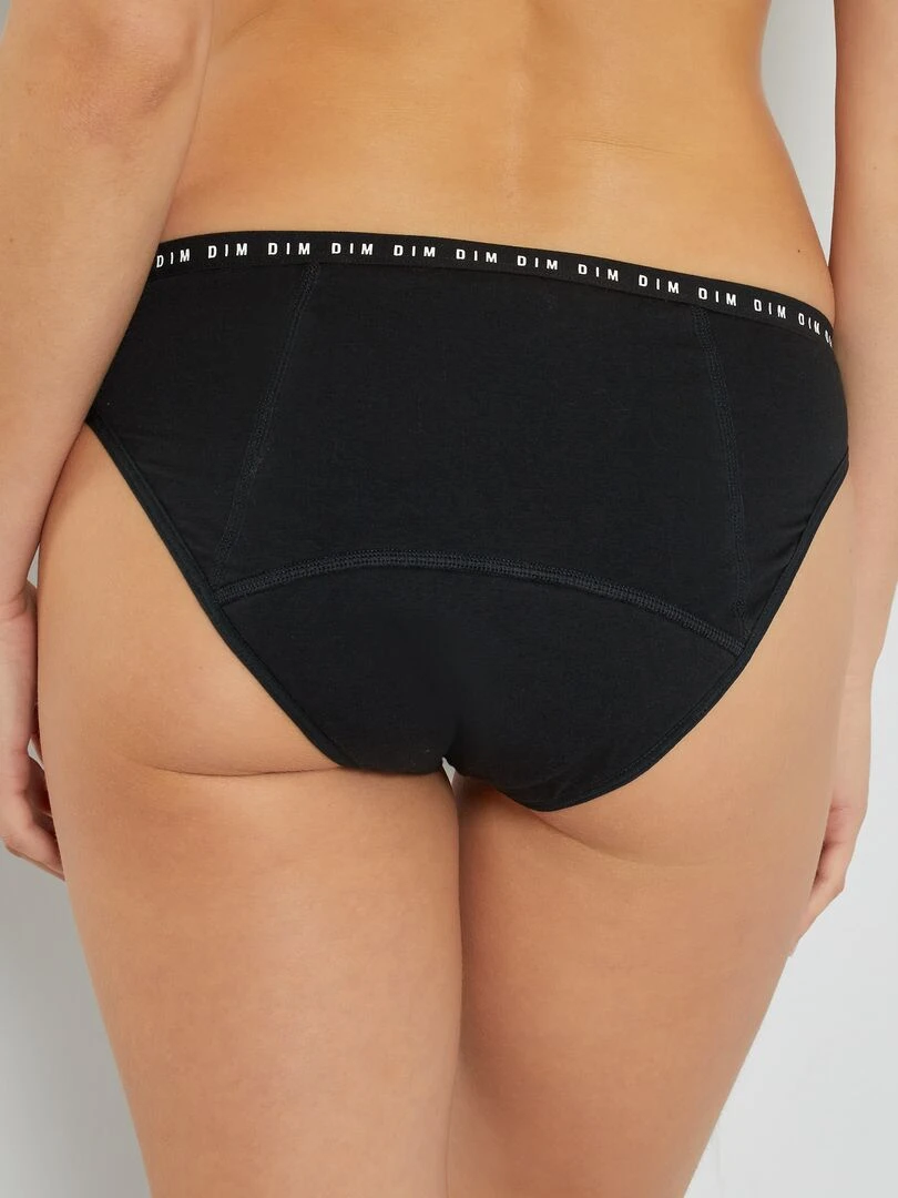 Culotte menstruelle Flux moyen 'DIM' Protect noir