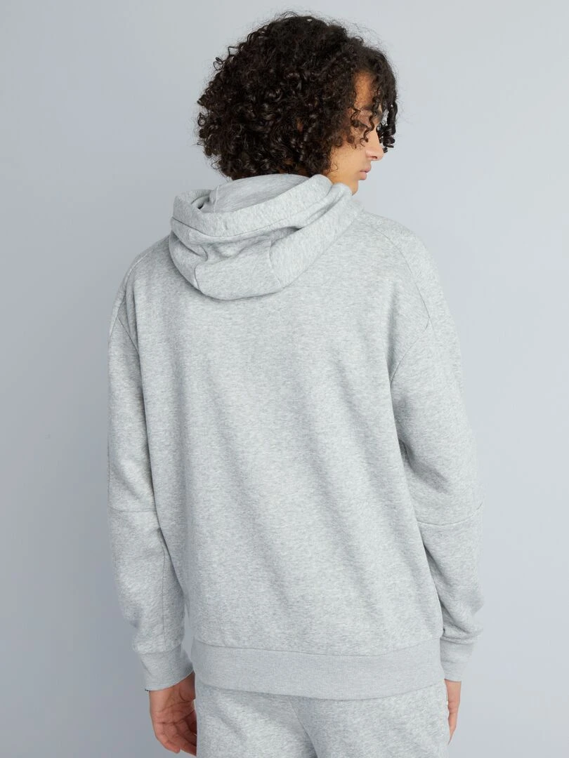 Sweat à capuche avec poches plaquées   Gris