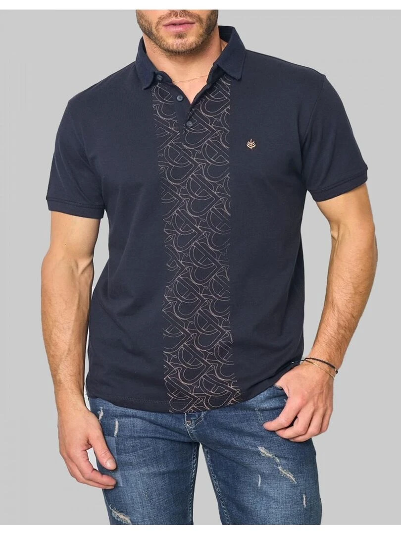 Polo manches courtes Kebello Bleu marine