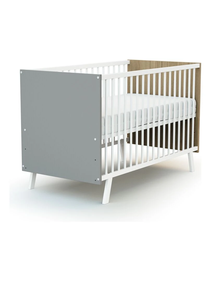 AT4 Lit bébé 60x120 CARNAVAL Marron foncé