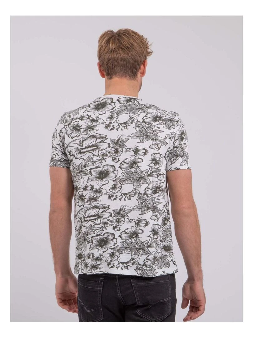 T shirt manches courtes col rond pur coton NOLIBA Kaki
