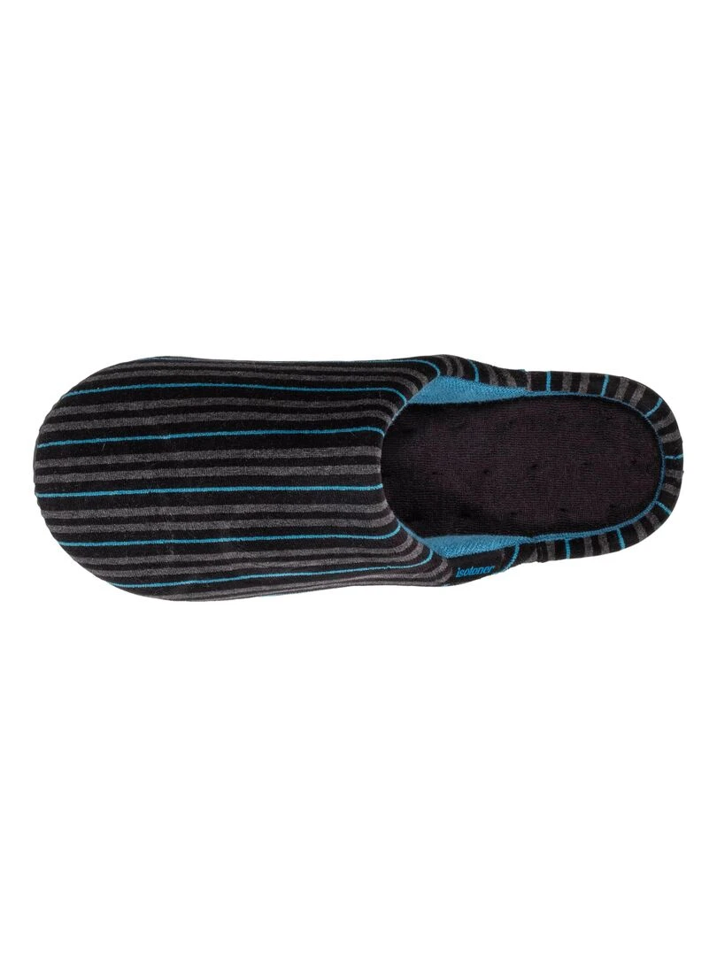 Chaussons mules Homme Rayures Bleues   Multicolore