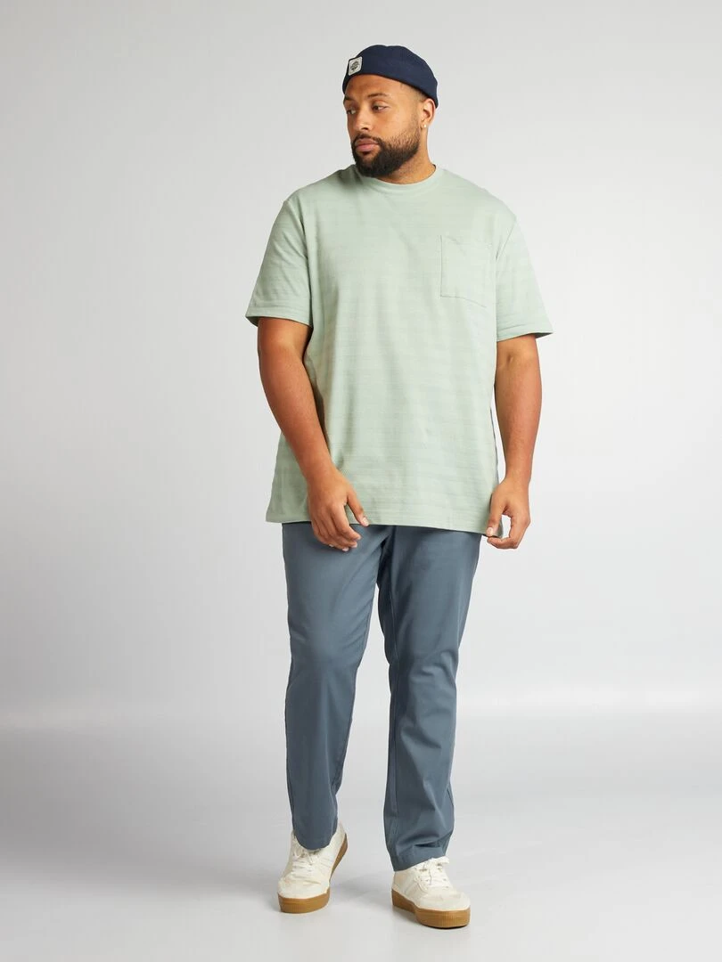 T shirt en matière fantaisie Vert