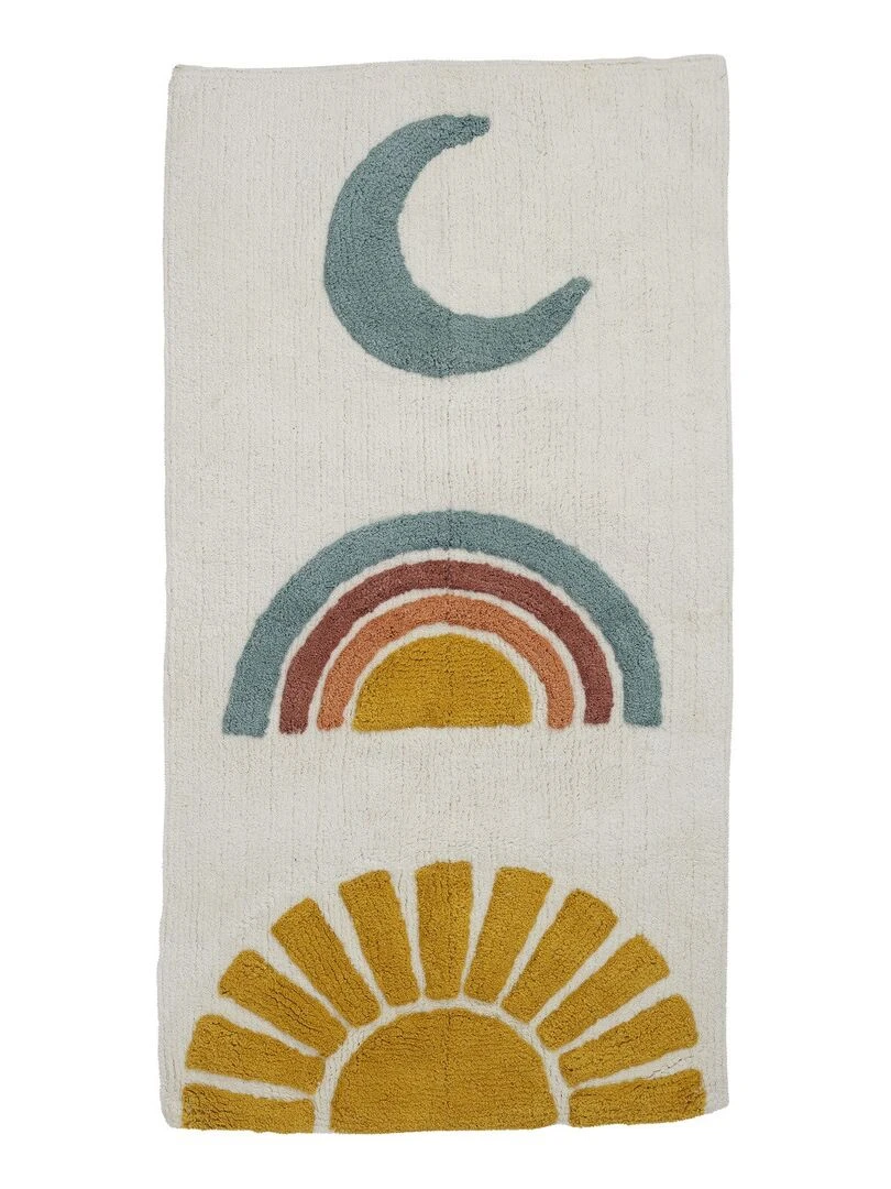 Guy Levasseur Tapis de bain enfant en coton fantaisie écru Blanc