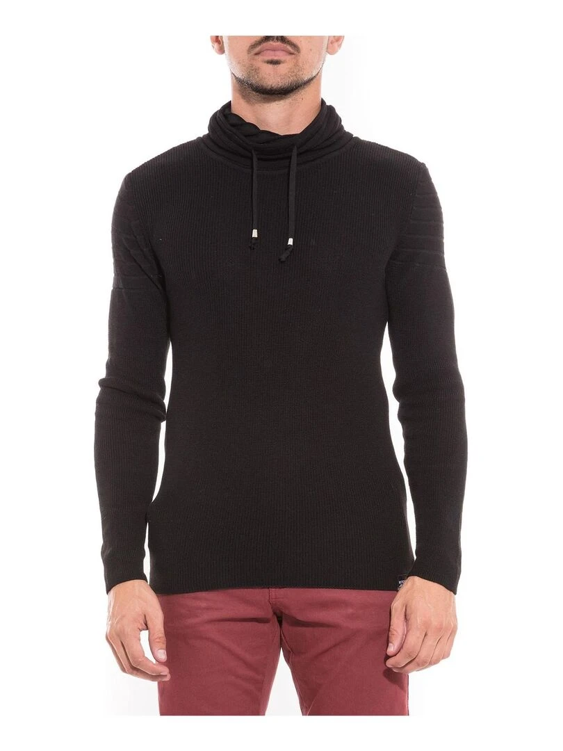 Pull col boule LUCY Noir