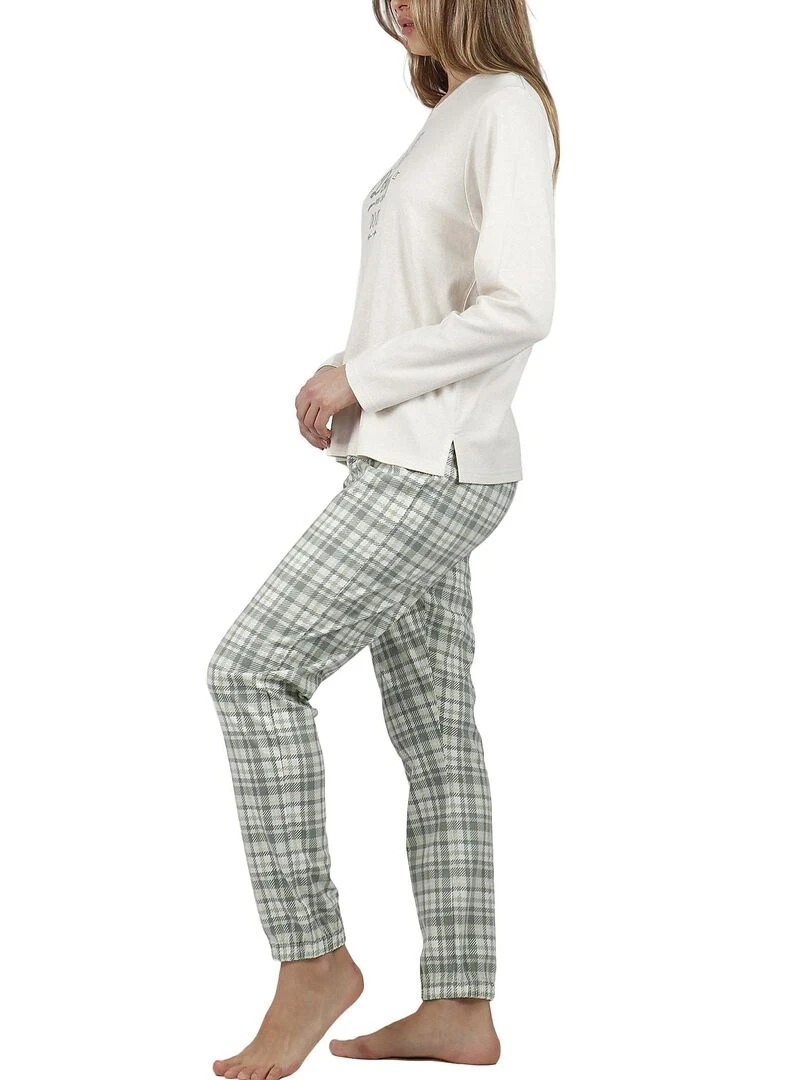 Pyjama pantalon top manches longues If You Dream Beige