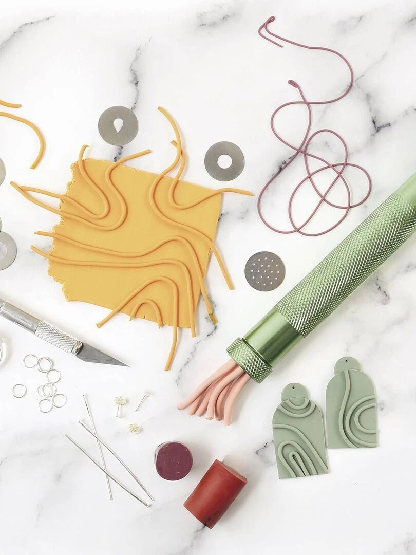 Coffret DIY bijoux Line Art en pâte polymère   N/A