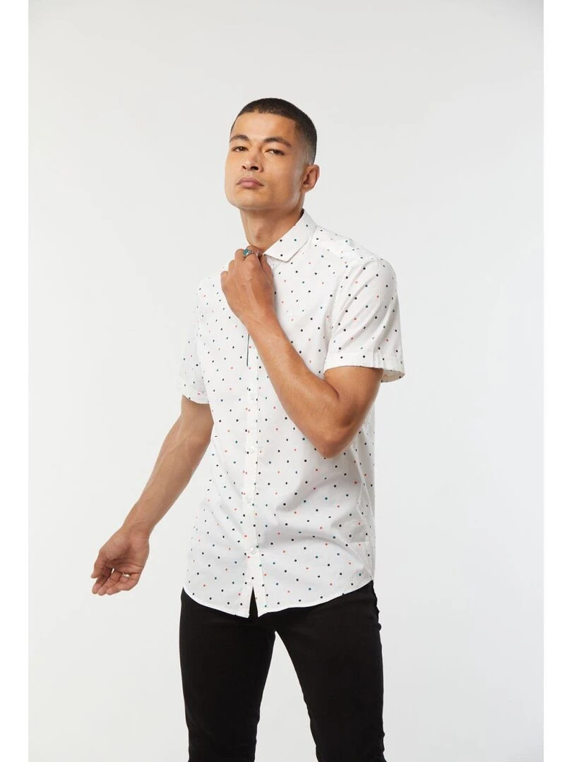 Lee Cooper   Chemise manches courtes coton regular DREK   Blanc