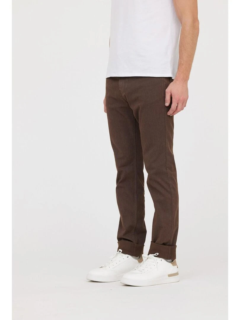 Lee Cooper Pantalon coton straight LC126ZP 10393 Marron foncé
