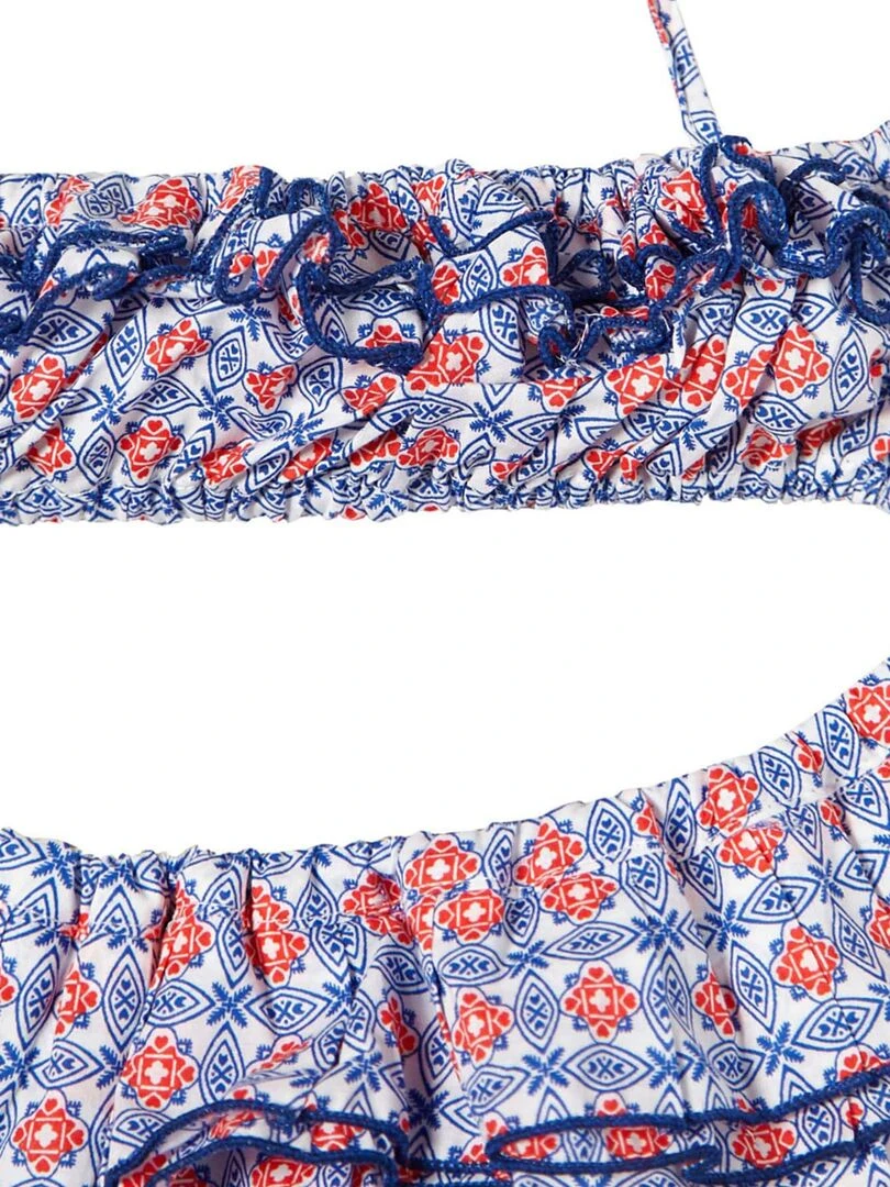 Maillot de Bain 2 Pièces Fille Bleu Blanc Rouge SWAN 'LA FAUTE A VOLTAIRE' Bleu Rouge Blanc