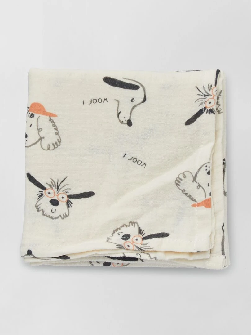 Lot de 3 langes en gaze de coton   Gris