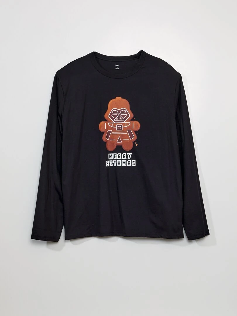 Pyjama long 'Star Wars'   2 pièces   Noir/gris