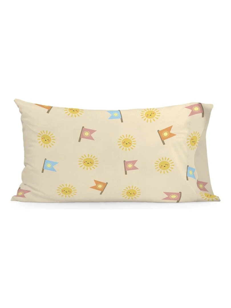 Taie d'oreiller Camping "Happyfriday" Multicolore