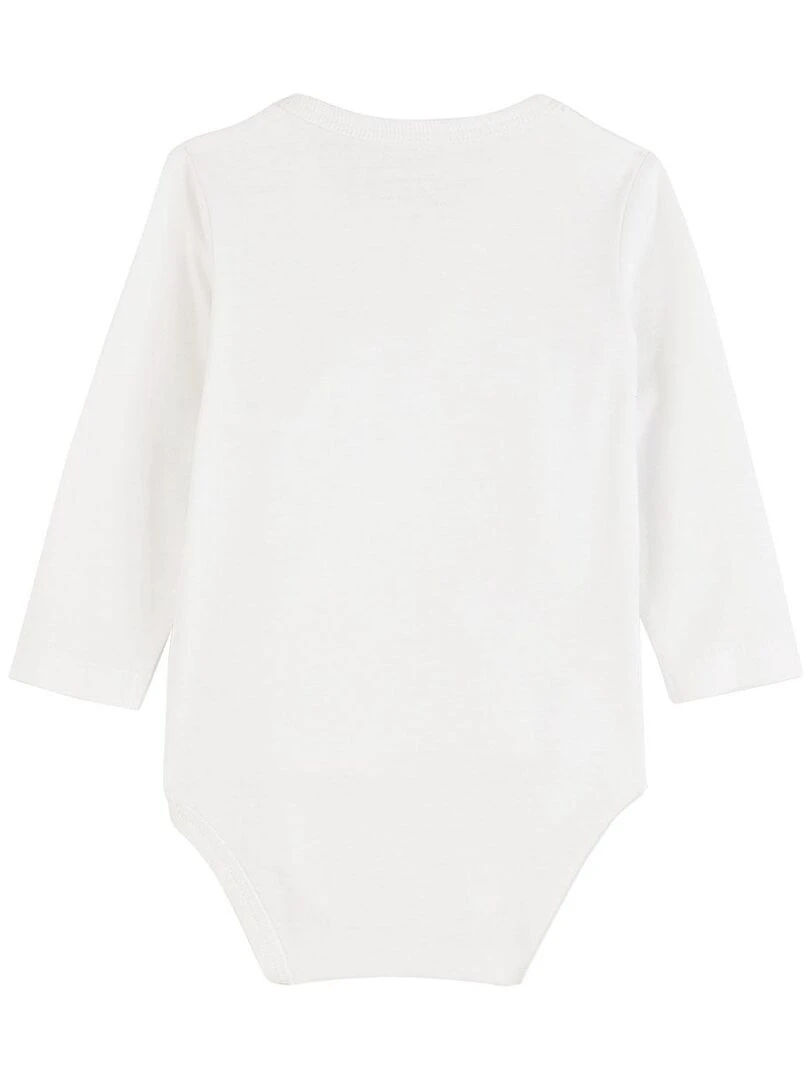 Lot de 3 bodies bébé manches longues croisés   Blanc