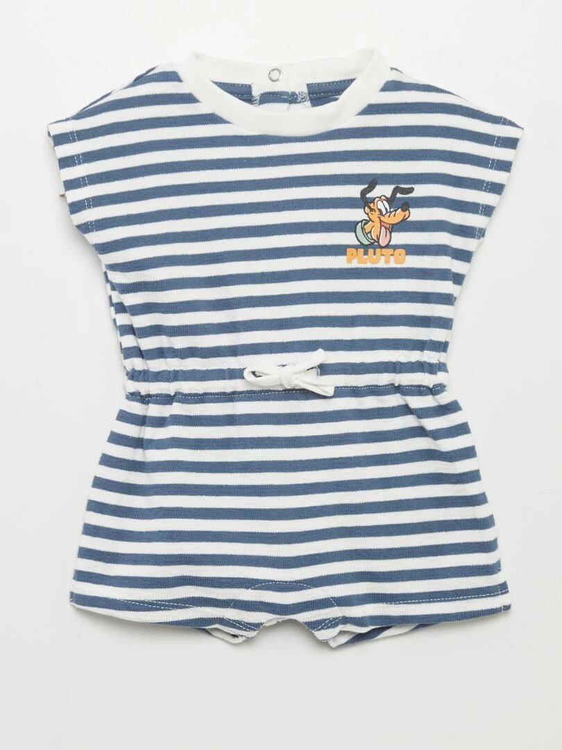 Barboteuse en french terry 'Disney' Bleu marine